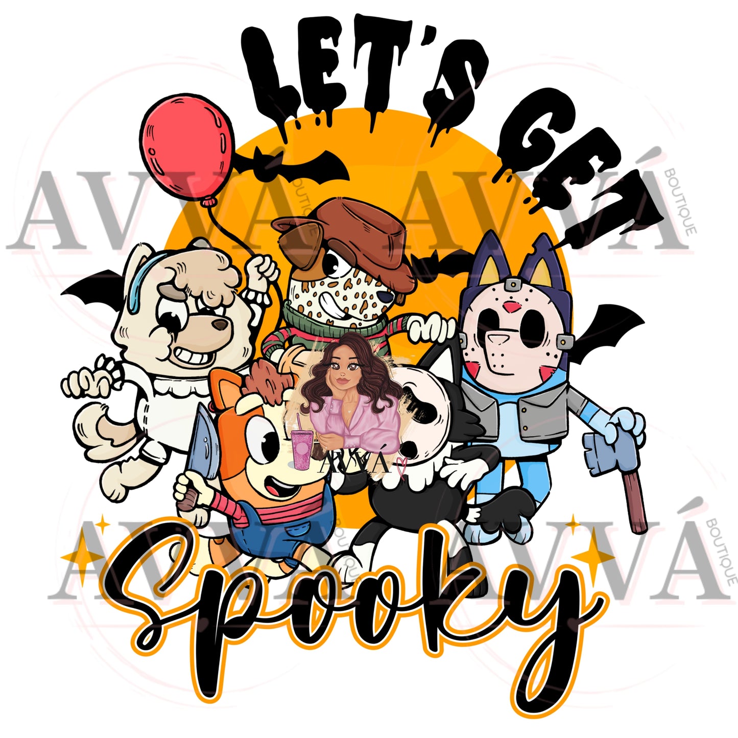 Blue Heeler Let's Get Spooky - Vinyl + Decal + Wrap