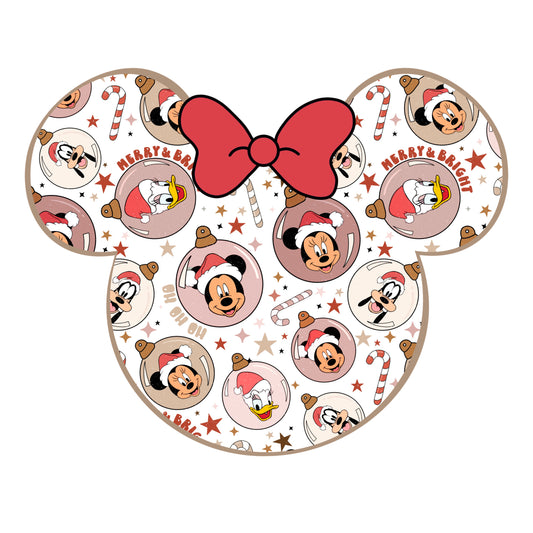 353 - Blush Mouse Bow UV DTF Decal