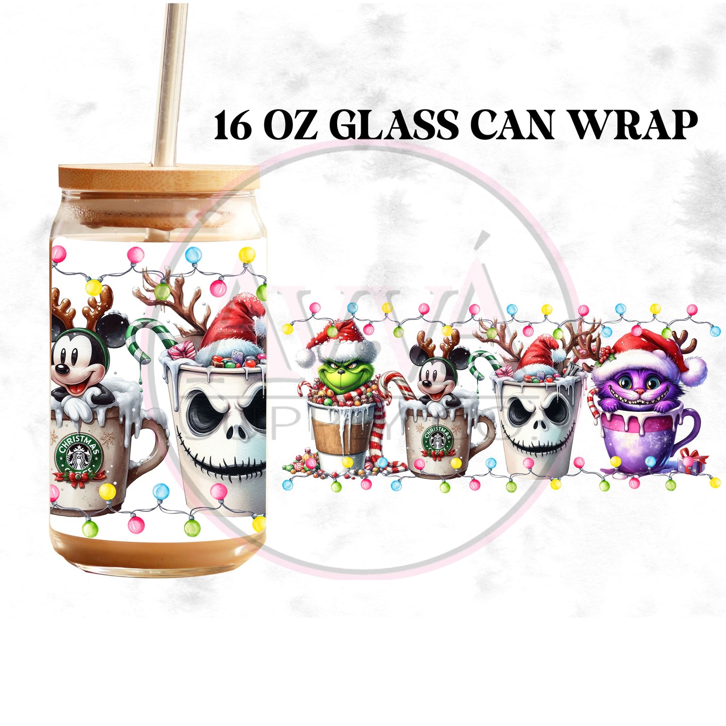 753 - Coffee Cups and Lights - Wrap