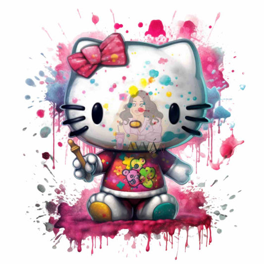 48 - Drippy Kitty 1 Decal UV DTF