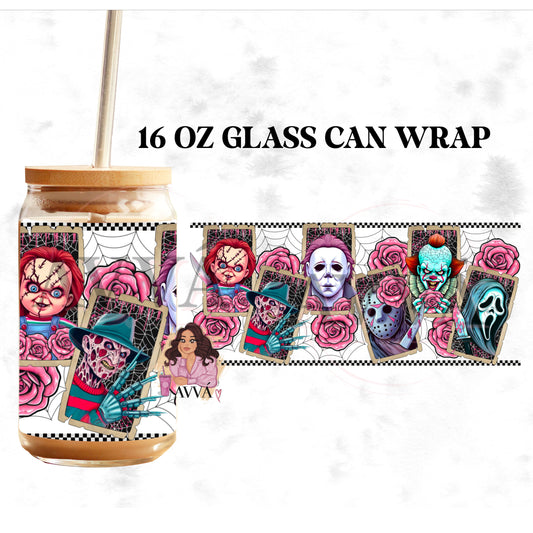 Floral Horror Characters Wrap