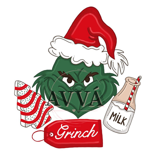 565 - Green Christmas Cookies Decal