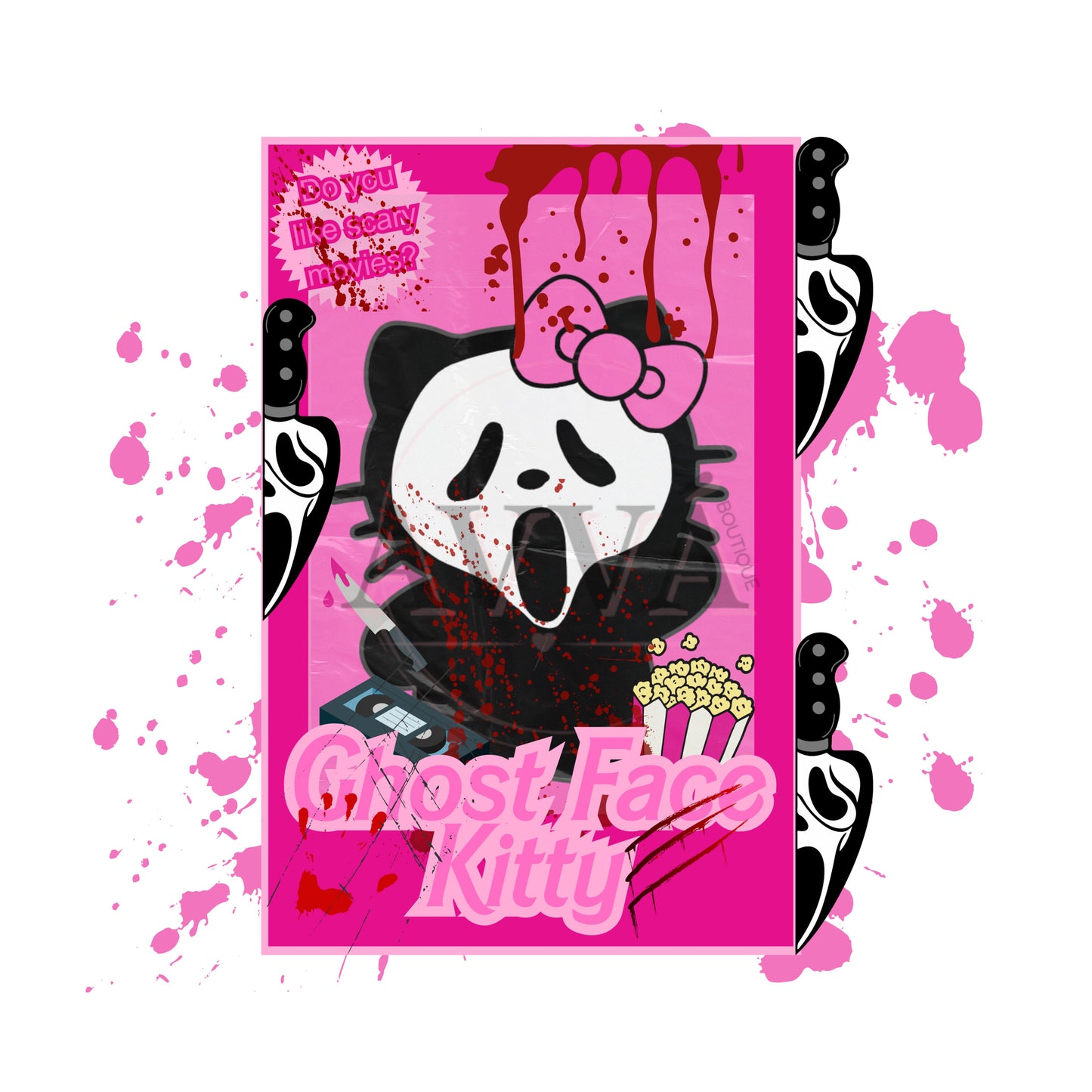 681 - Horror Card Kitty Decal