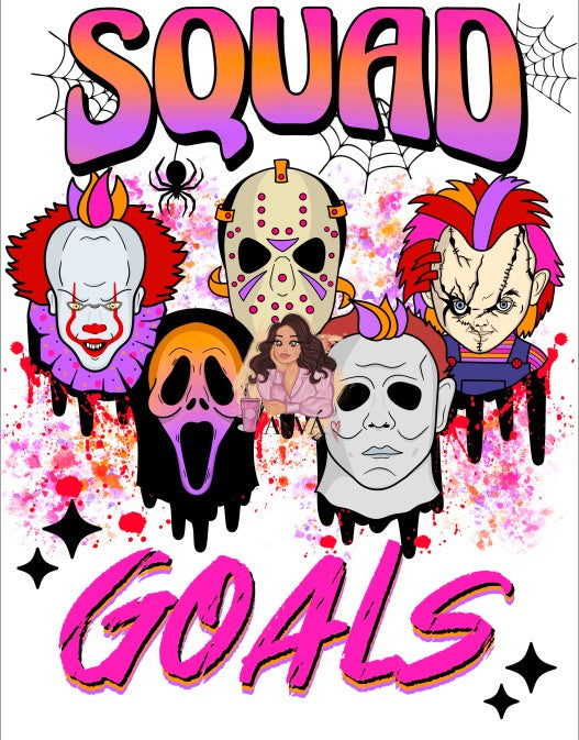 94 - Horror Squad Goals Decal UV DTF