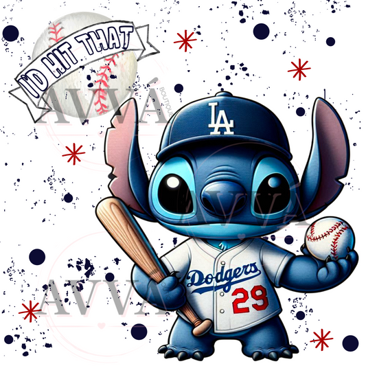 723-  (EXCLUSIVE) Baseball Blue Guy -  Decal