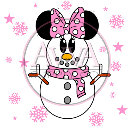 729 - Snowy Mouse -  Decal