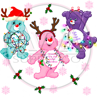 763 - Exclusive Xmas Sweary Bears -  Decal