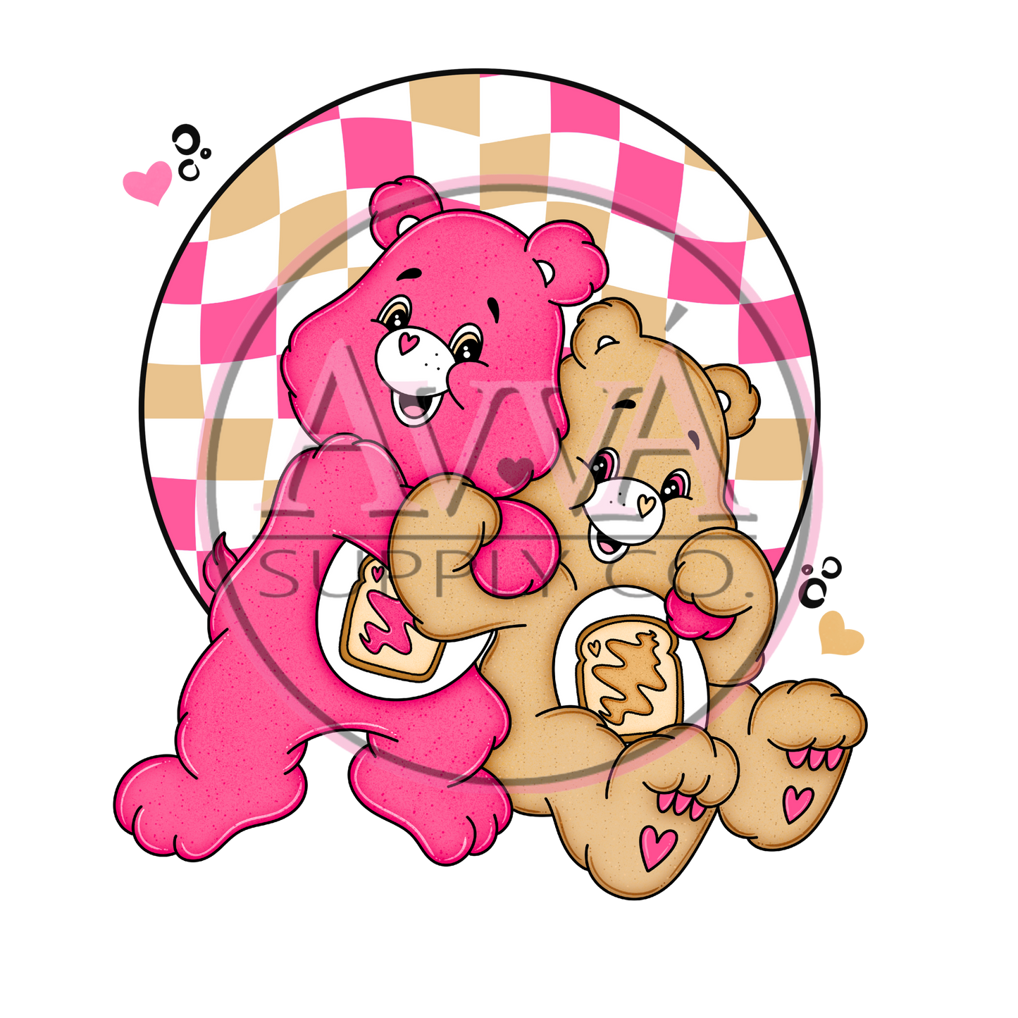 770 - PB&J Bears -  Decal