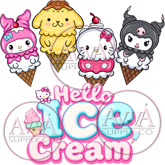 780 - Hello Ice Cream -  Decal