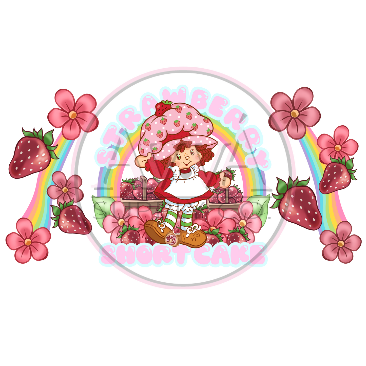 783 - Strawberry Shortcake N’ Rainbows -  Decal