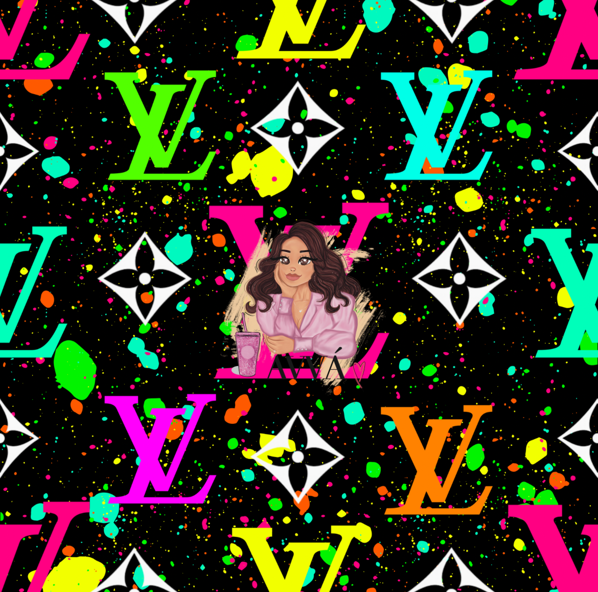 Neon Bougie LV 12x12