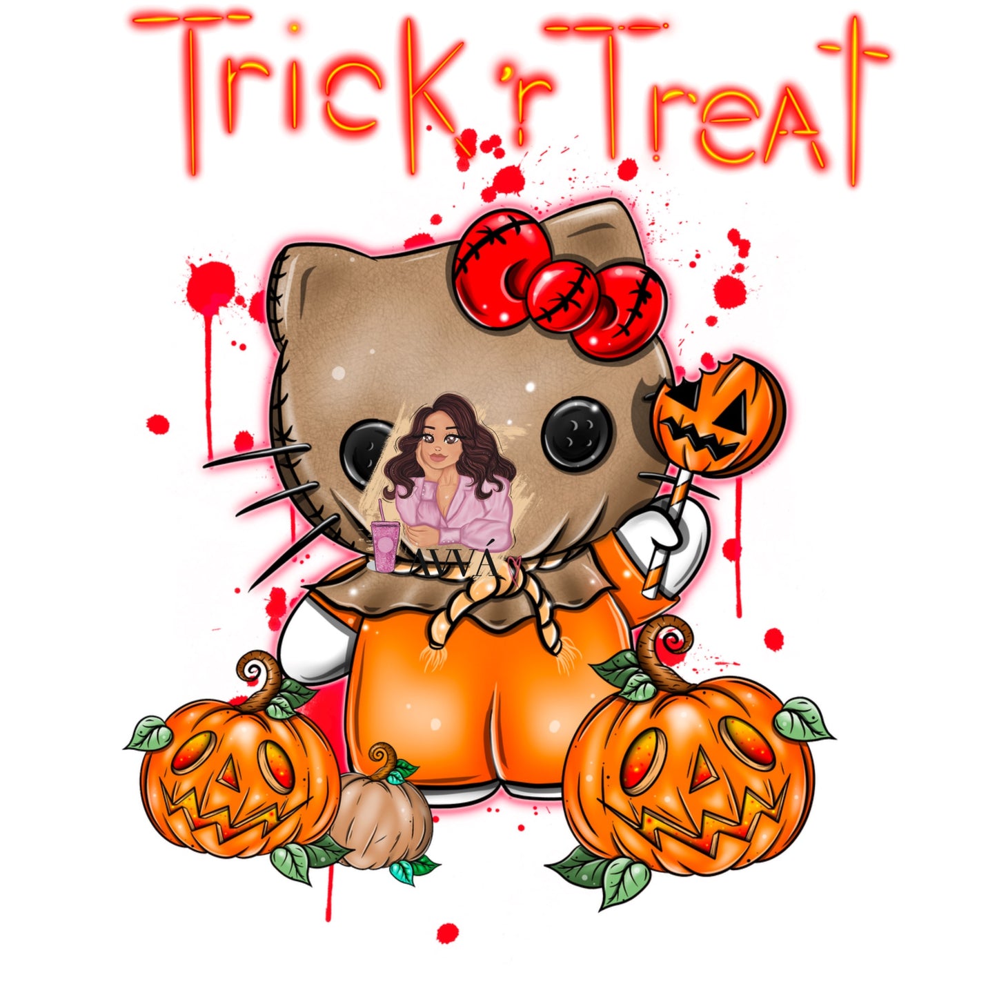 Trick or Treat Kitty - Vinyl + Decal