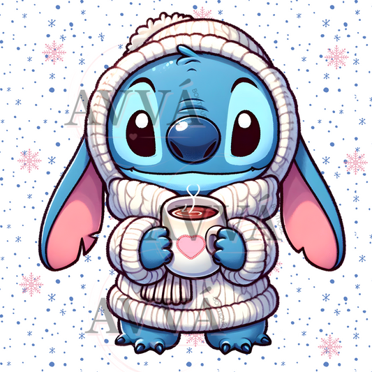 722 -  (EXCLUSIVE) Christmas Blue Guy -  Decal