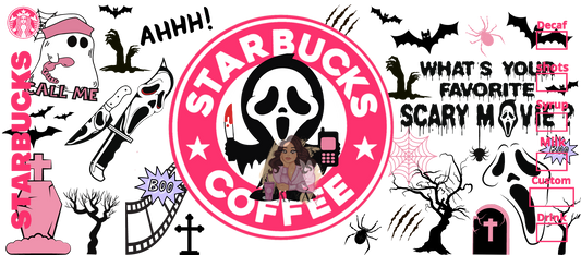 112 - Killer Starbies Pink UV DTF