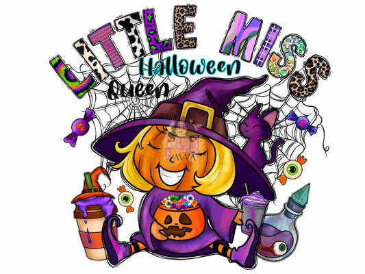 119 - Lil Miss Halloween UV DTF Decal