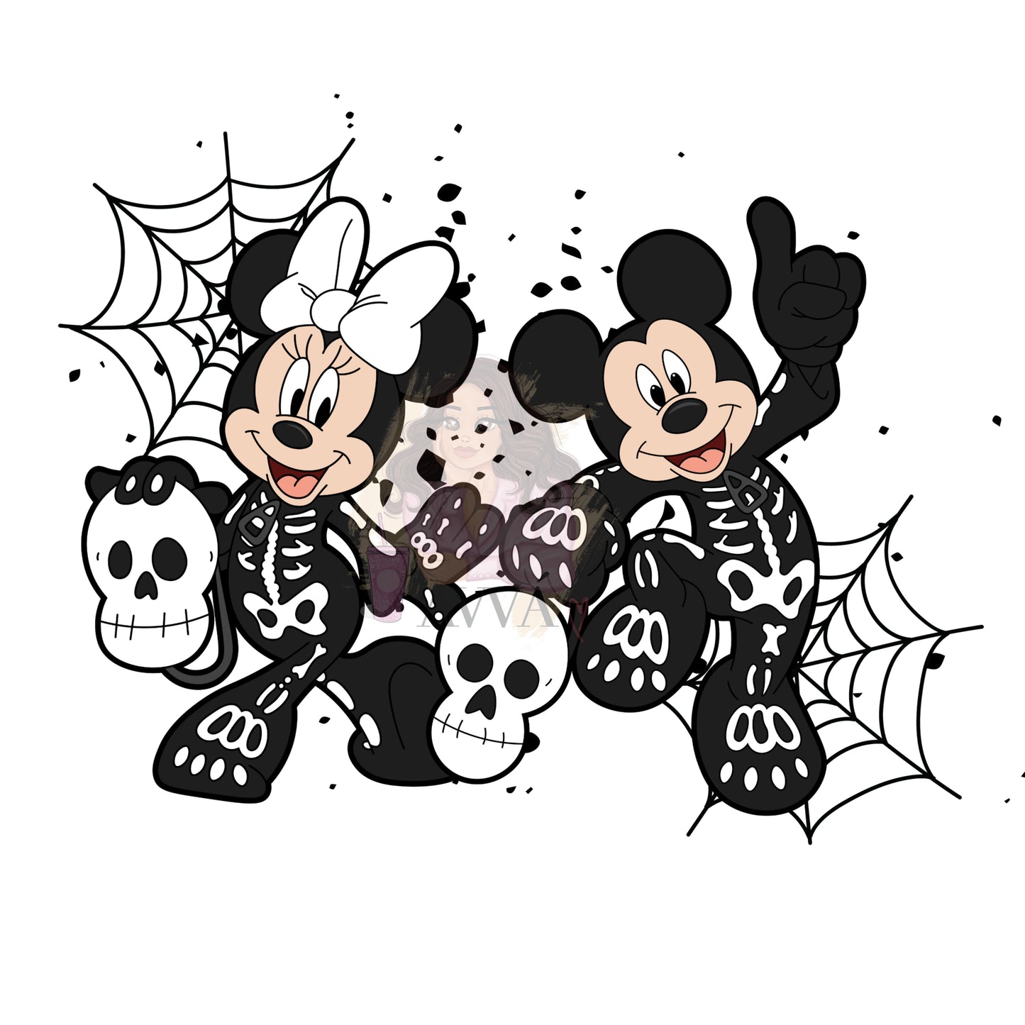 Skellie Mouse Couple - Vinyl + Decal