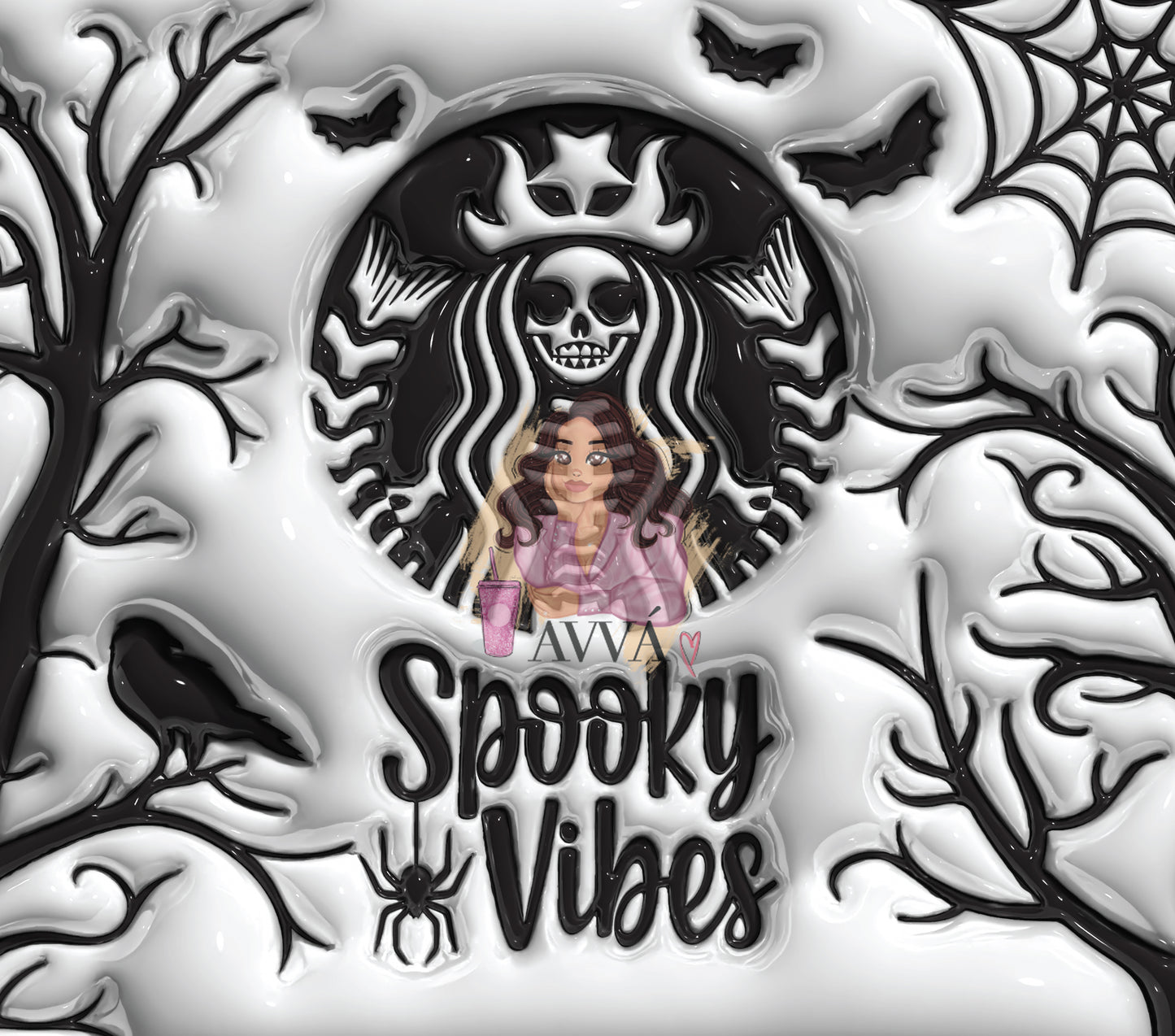 Spooky Vibes 3D Tumbler Wrap