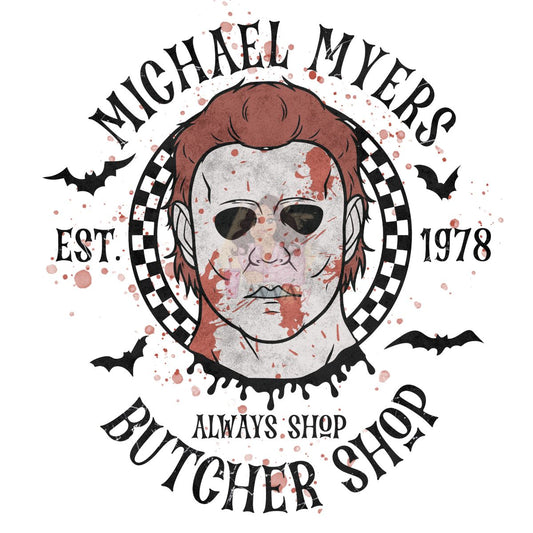 291 - Butcher Shop Black UV DTF Decal