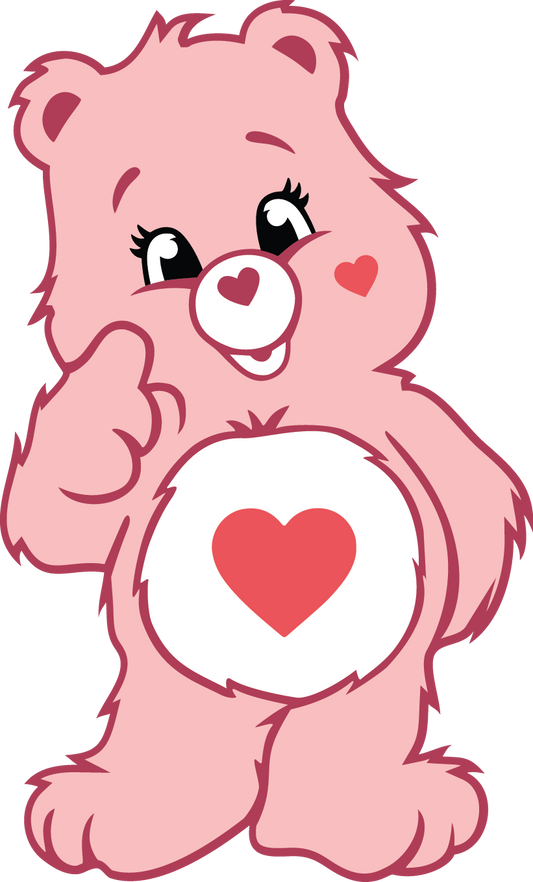 Cute Heart Bear Decal