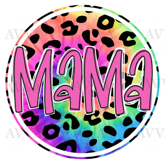 Mama Rainbow Leopard Decal