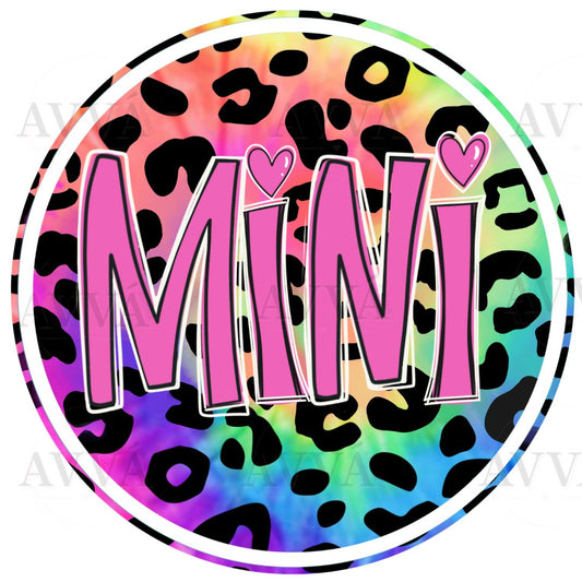 Mini Rainbow Leopard Decal