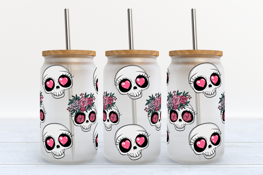 24a - Cute Skulls Libbey