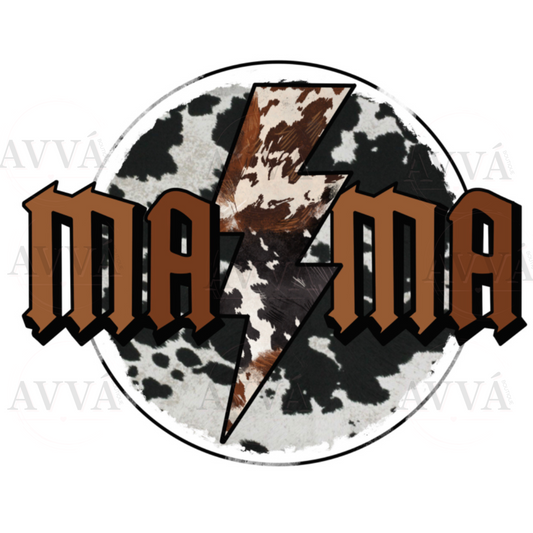 Cowhide Mama Decal