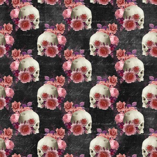 Black and Pink Floral Skulls