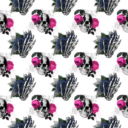 Pink and Navy Skulls