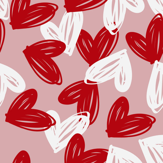 Red and White Hearts